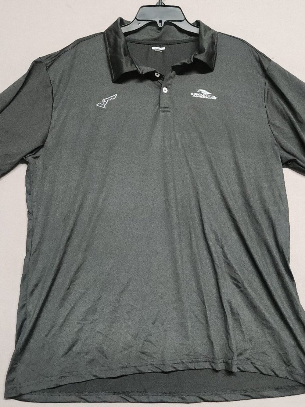 Circuit Of The Americas Logo Golf Polo Shirt 2XL Black 95 Poly 5 Spandex